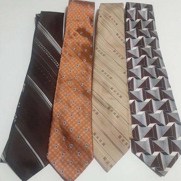 Lot of 4 Men's Neck TIes - Picture 1 of 4